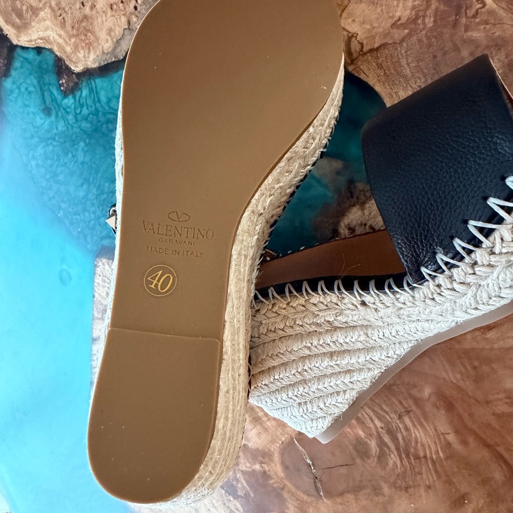 Valentino  Black wedge Sandals - Picture 4 of 4
